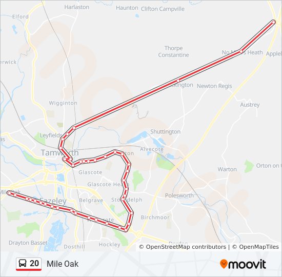20 Route Schedules, Stops & Maps Mile Oak (Updated)