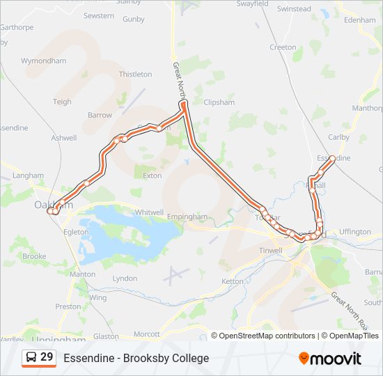 29 Bus Line Map
