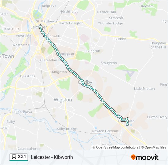 X31 bus Line Map