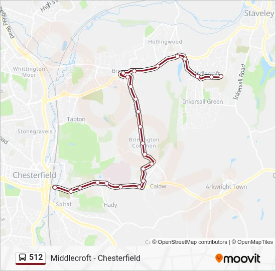 512 Route: Schedules, Stops & Maps - Middlecroft (Updated)