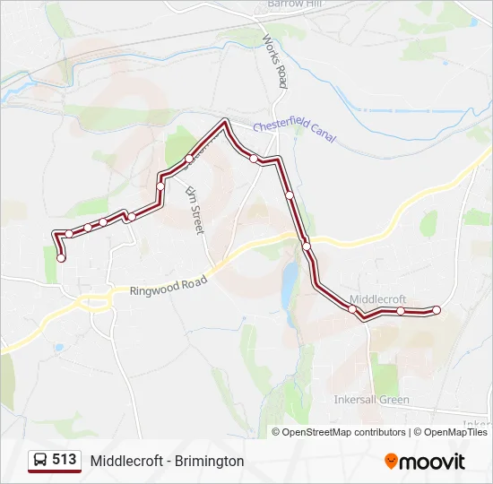 513 Route: Schedules, Stops & Maps - Middlecroft (Updated)