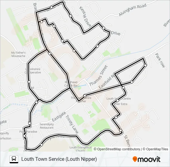 40A|LOUTH NIPPER Bus Line Map