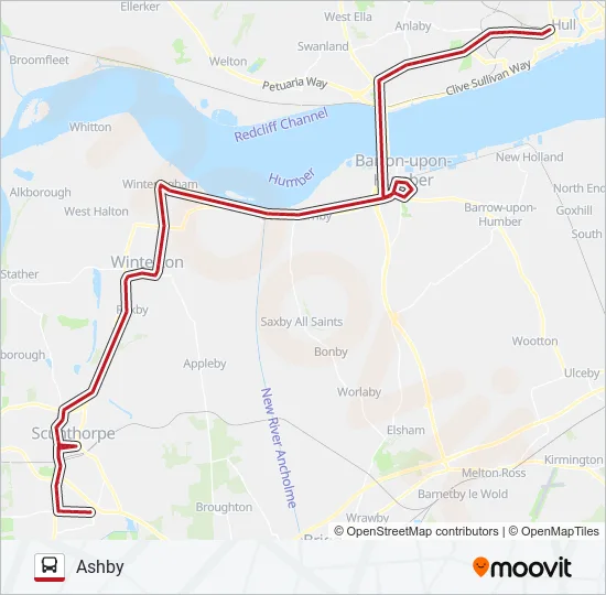 350|HUMBER FASTCAT  Line Map