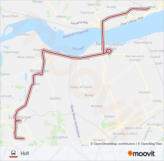 350|HUMBER FASTCAT  Line Map