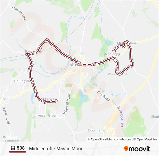 508 Route: Schedules, Stops & Maps - Middlecroft (Updated)