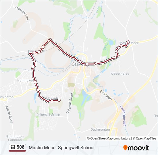 508 bus Line Map