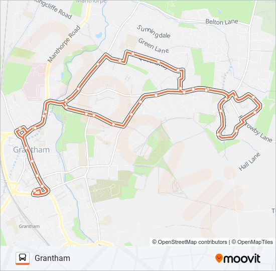 1bgrantham Into Town Route: Schedules, Stops & Maps - Grantham (Updated)