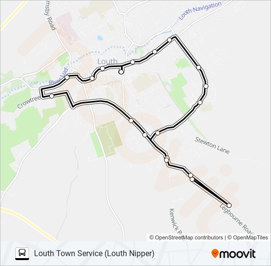 40|LOUTH NIPPER bus Line Map