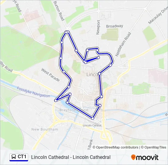 CT1 Bus Line Map