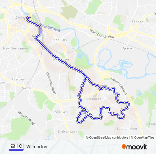 1C Bus Line Map