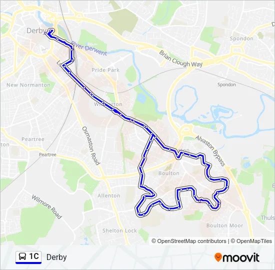 1C Bus Line Map