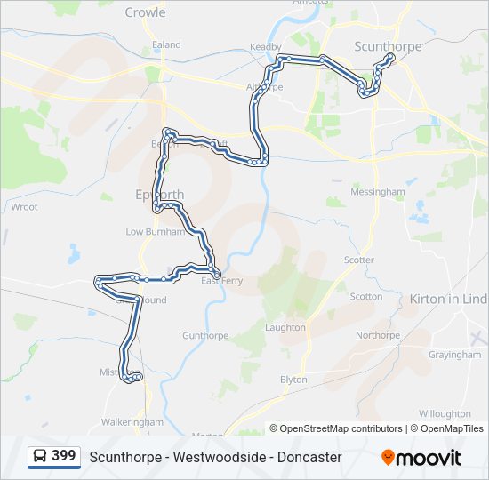 399 Bus Line Map