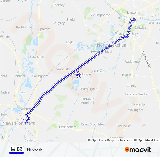 B3 Bus Line Map