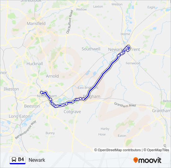 B4 bus Line Map