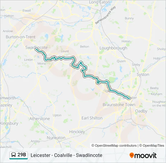 29B Bus Line Map