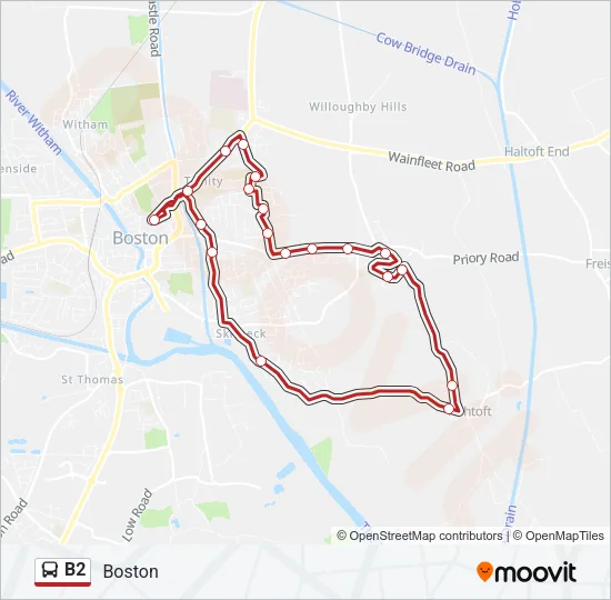 B2 Bus Line Map