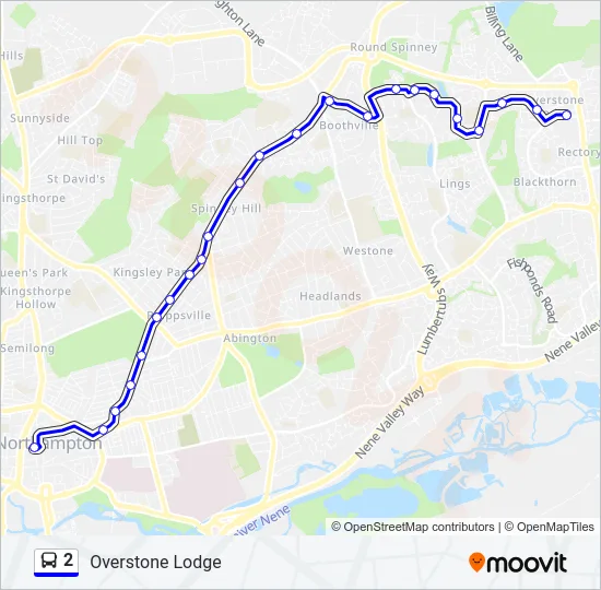 2 Bus Line Map