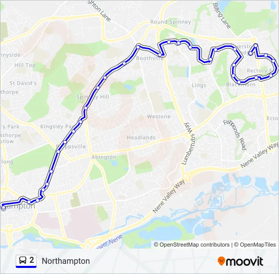 2 Bus Line Map