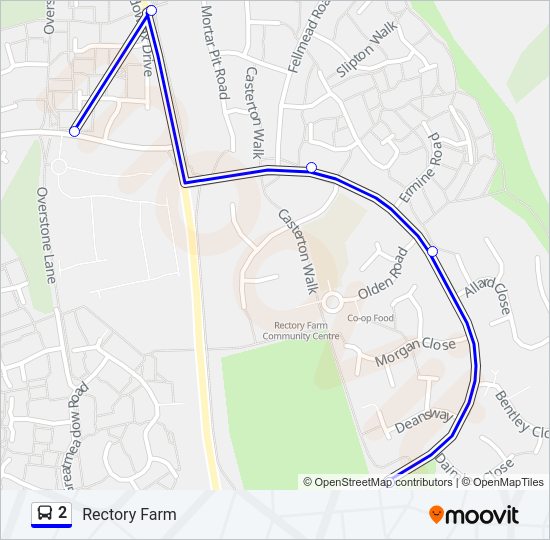 2 Bus Line Map