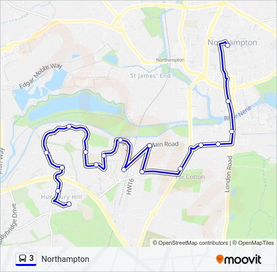3 Bus Line Map