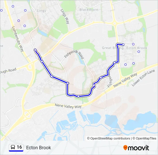 16 Bus Line Map