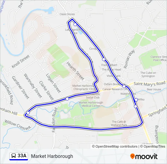 33A Bus Line Map