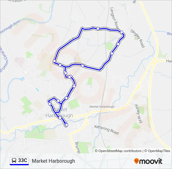 33C Bus Line Map
