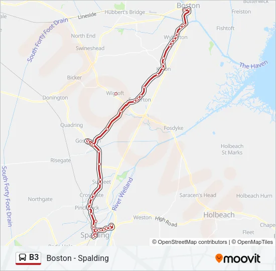 B3 Bus Line Map