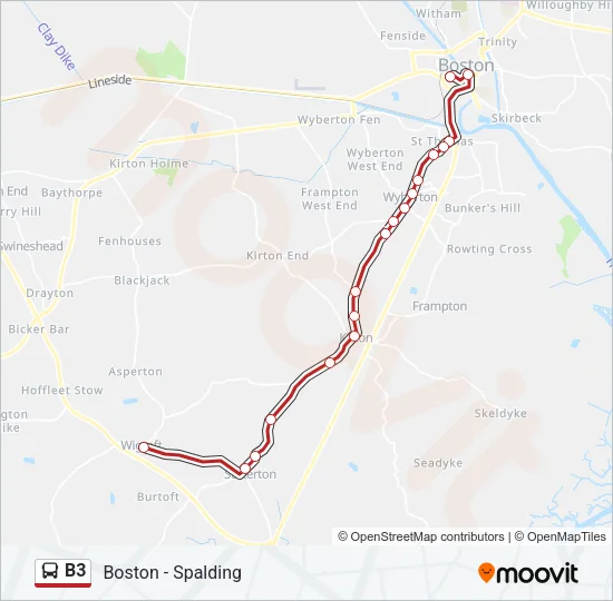 B3 Bus Line Map