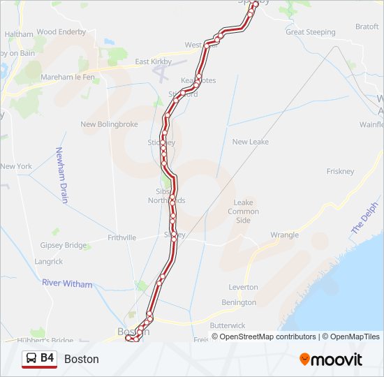 B4 bus Line Map