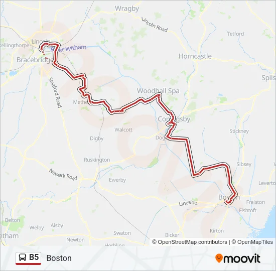 B5 Bus Line Map