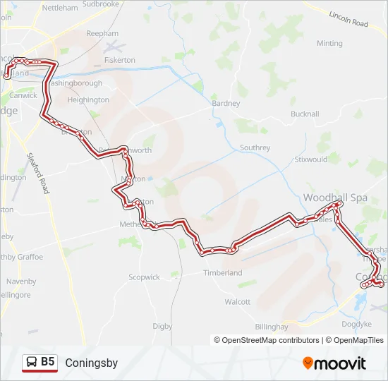 B5 Bus Line Map