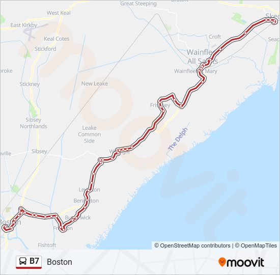 B7 bus Line Map