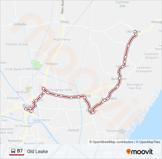 B7 bus Line Map