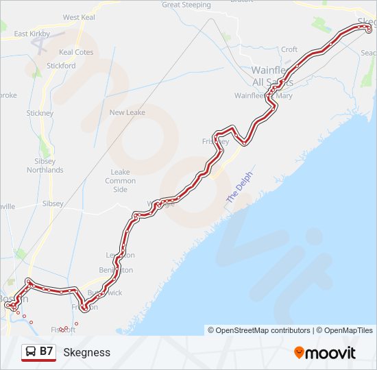 B7 Bus Line Map