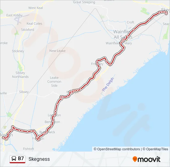 B7 Bus Line Map