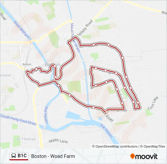 B1C Bus Line Map