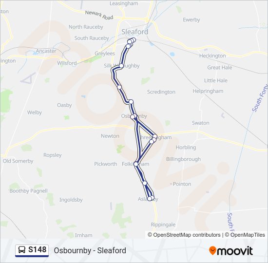 S148 Bus Line Map