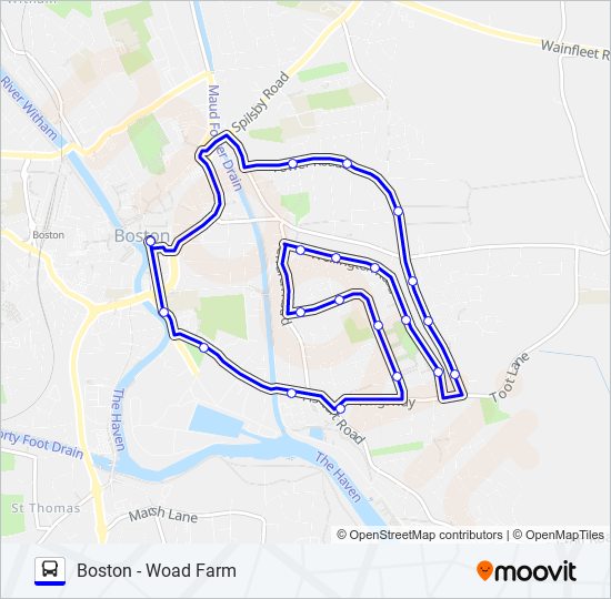IT5|BOSTON INTO TOWN Bus Line Map