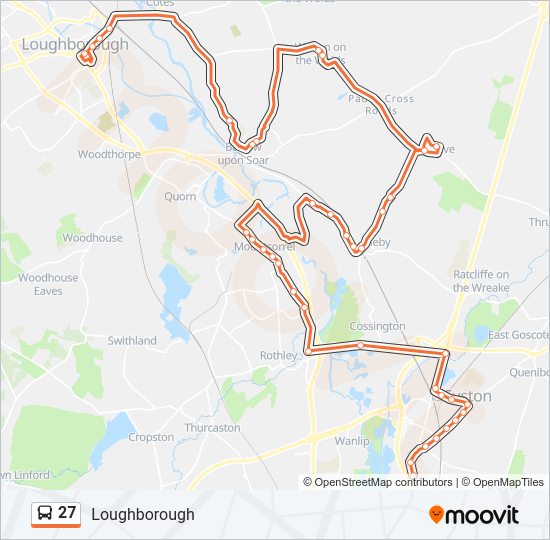 27 Bus Line Map