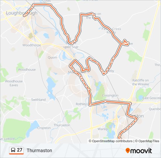 27 Bus Line Map