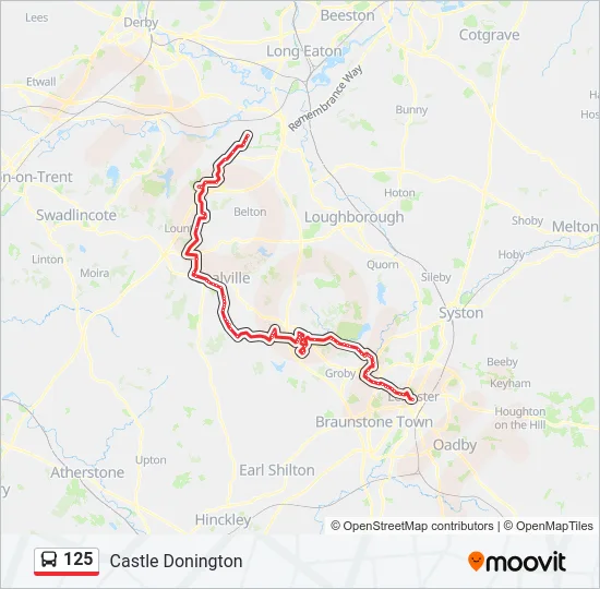 125 Bus Line Map