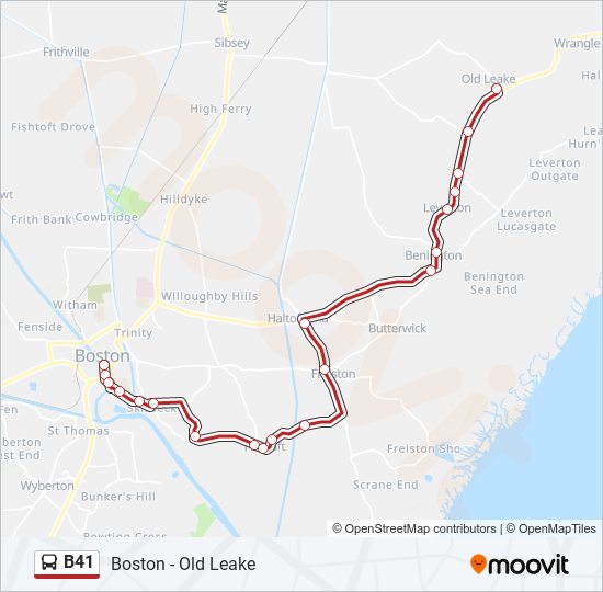 B41 bus Line Map