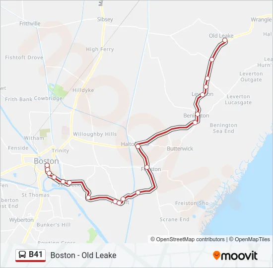 B41 Bus Line Map