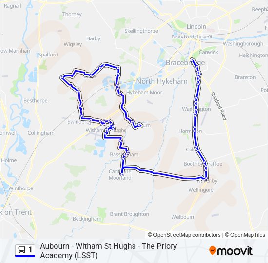 1 Bus Line Map