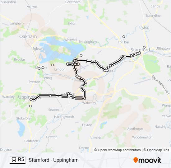 R5 Bus Line Map