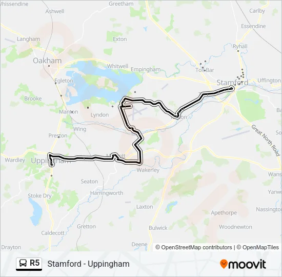 R5 Bus Line Map