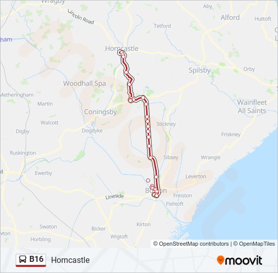 b16 Route Schedules, Stops & Maps Horncastle (Updated)