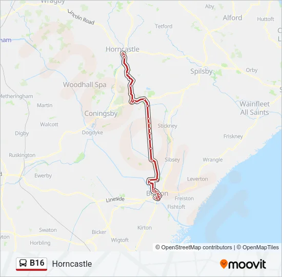 B16 Bus Line Map