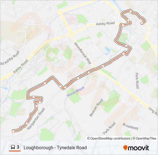 3 Bus Line Map